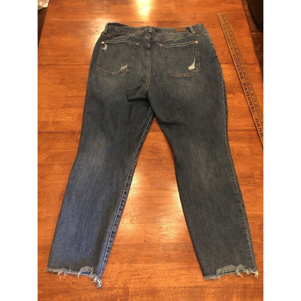 Judy Blue Distressed Skinny Jeans Womens 18Wx26 Stretch Dark Wash JB8864 Slim - Picture 9 of 12